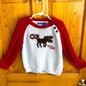 Adorable Oshkosh Moose Pullover Sweater Size 4T